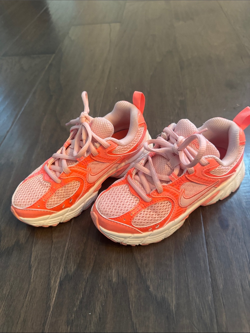 Like new Nike Kids Coral and Light Pink Athletic Sneakers